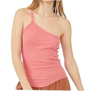 Free People We the Free Kate Pink Tank Top Asymmetrical Small
